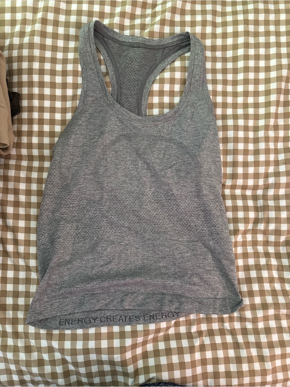 Grey Racerback Tank Top